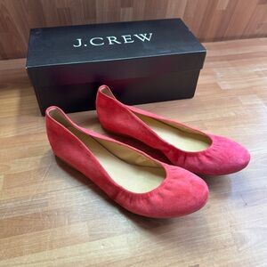 J. crew cece ballet flats in fuchsia size 8